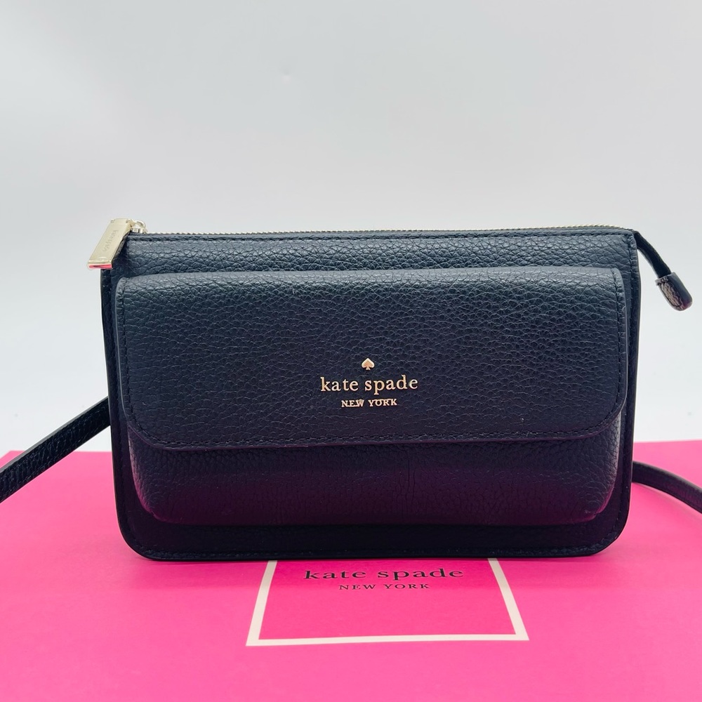 Kate Spade Leila Small Crossbody Bag Leather Black